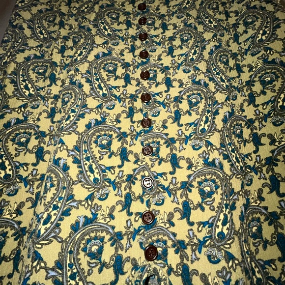 Earthbound Trading Co Maxi Skirt Women’s M Green Boho Button Front 132 - Picture 3 of 6